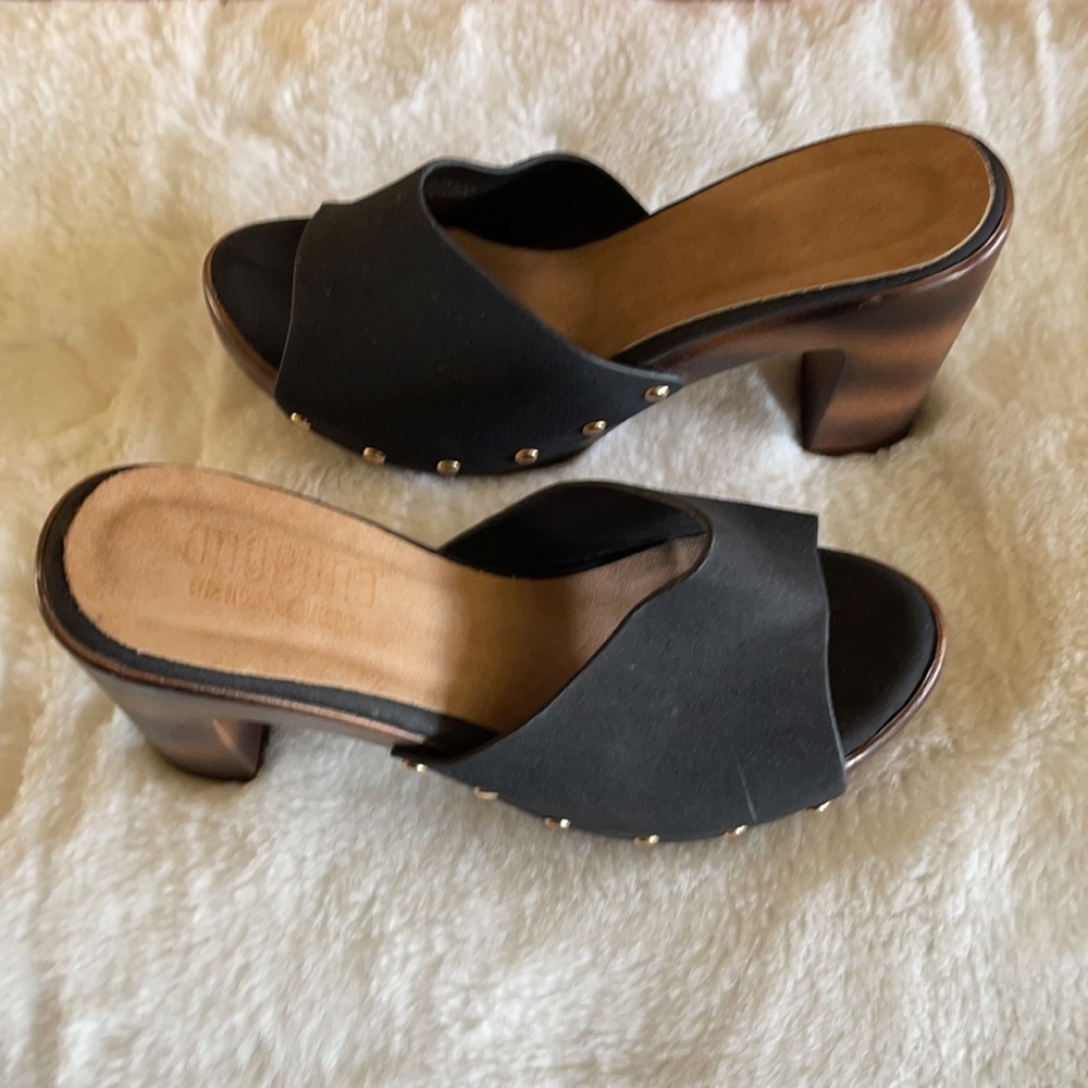 *Angelina Platform Black Sandals.  #25